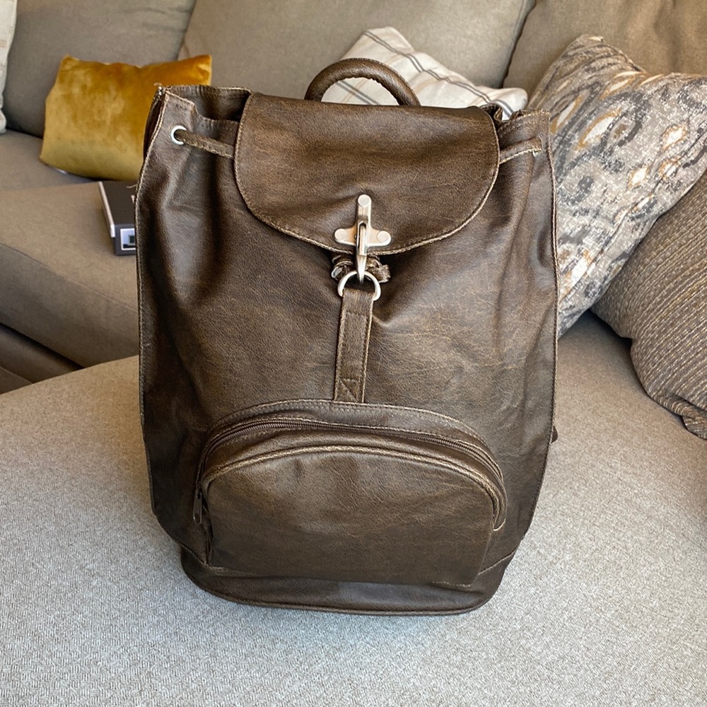 Vintage Kenneth Cole Unlisted Faux Leather Backpack